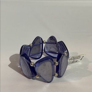 Style&Co Blue Resin Beaded Bracelet NWT